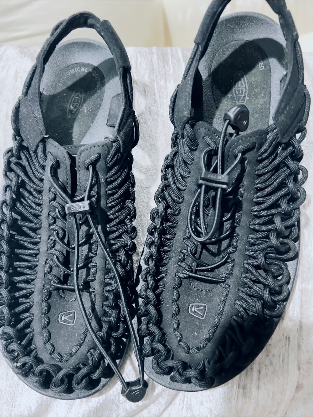 KEEN Black Men’s Woven Cord Outdoor Sandals